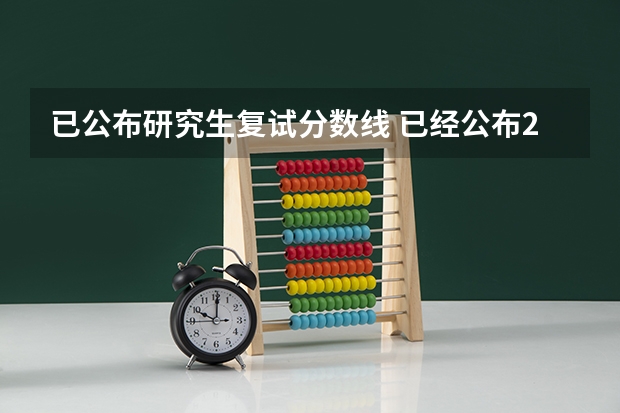 已公布研究生复试分数线 已经公布2023年考研复试分数线的高校