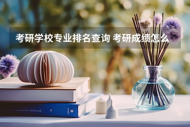 考研学校专业排名查询 考研成绩怎么查专业排名
