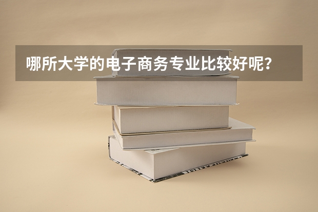 哪所大学的电子商务专业比较好呢？