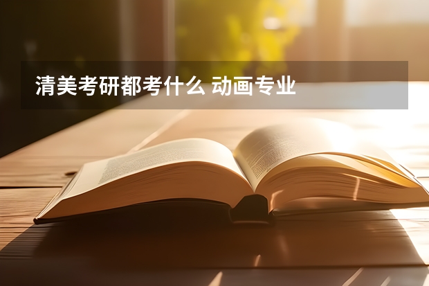 清美考研都考什么 动画专业