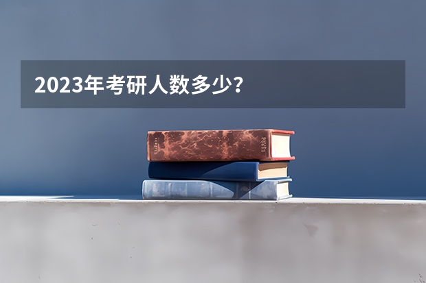 2023年考研人数多少？