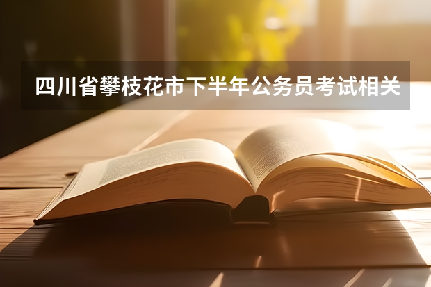 四川省攀枝花市下半年公务员考试相关信息? 四川省攀枝花市下半年公务员考试报名?