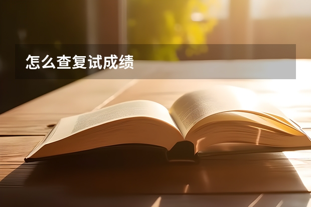 怎么查复试成绩