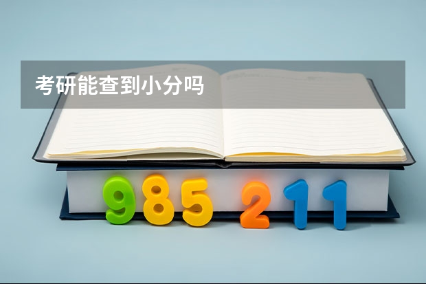 考研能查到小分吗