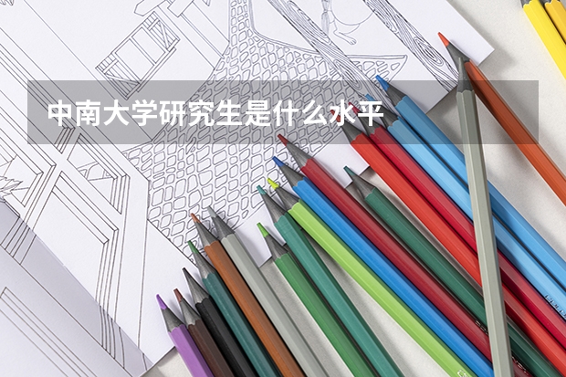 中南大学研究生是什么水平