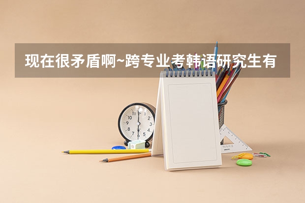 现在很矛盾啊~跨专业考韩语研究生有多大的难度？就业前景怎么样？