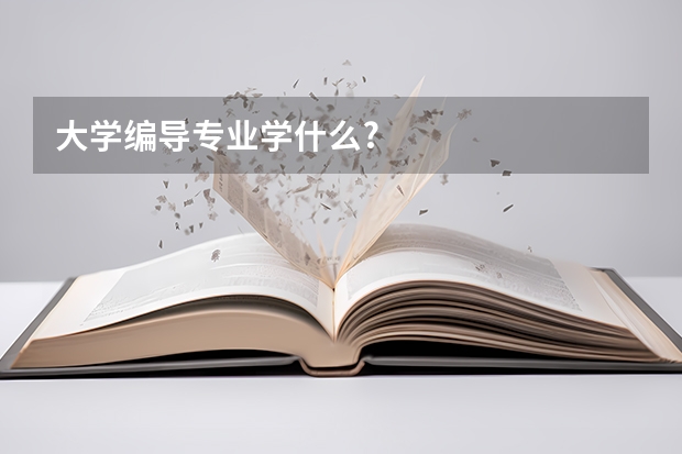 大学编导专业学什么?