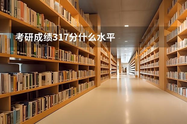 考研成绩317分什么水平