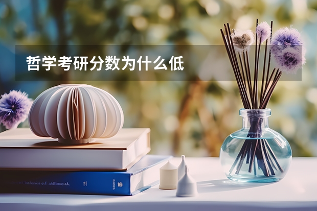 哲学考研分数为什么低