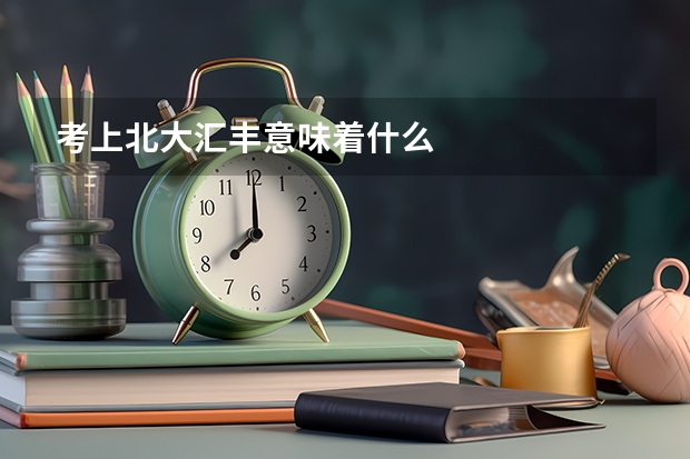 考上北大汇丰意味着什么