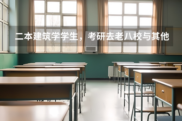 二本建筑学学生，考研去老八校与其他普通的211.985大学这两种难度上的区别是什么？