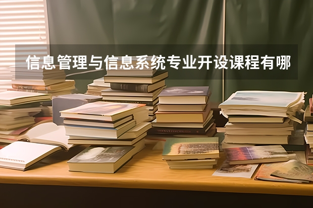 信息管理与信息系统专业开设课程有哪些 考研方向是什么