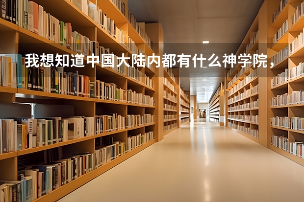 我想知道中国大陆内都有什么神学院，不包括香港，还有考取神学院需要什么条件或者分数，