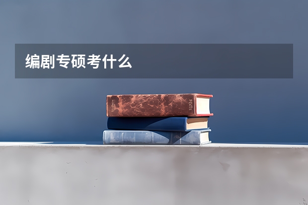 编剧专硕考什么