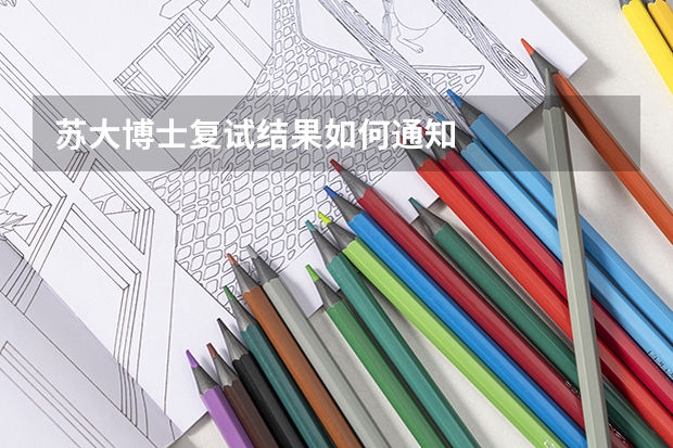 苏大博士复试结果如何通知