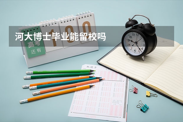 河大博士毕业能留校吗