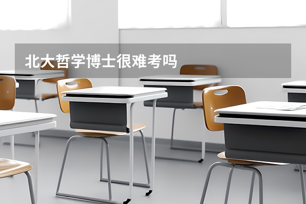 北大哲学博士很难考吗
